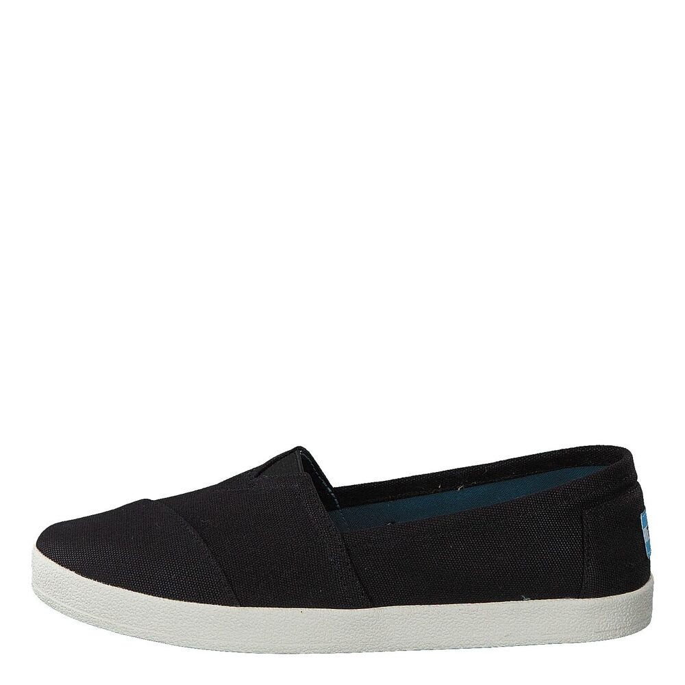 TOMS BLACK COATED CANVAS WOMENS CLASSIC 10006322 (SIZE: 7)
